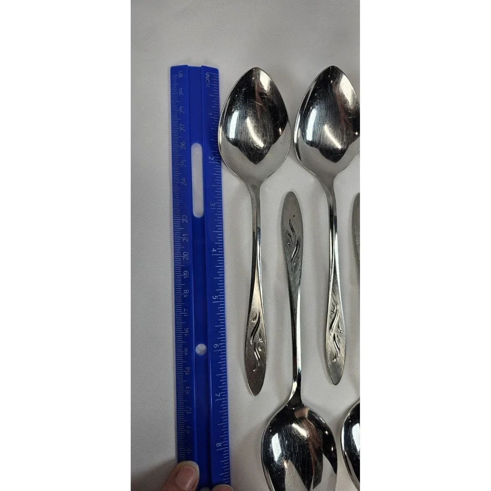 Oneida Ember Glow Stainless Steel Tablespoons Set‎ of 8 Floral Flatware